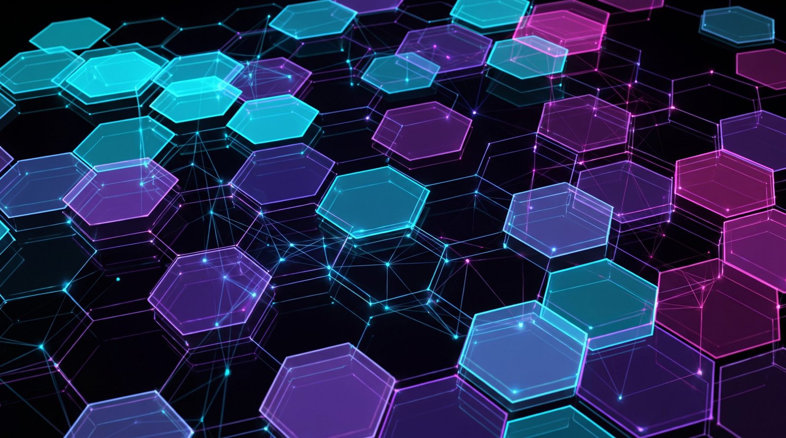 Geometric image of hexagonal tiles arranged in a layered grid, suggesting an API mesh or vector database structure.
