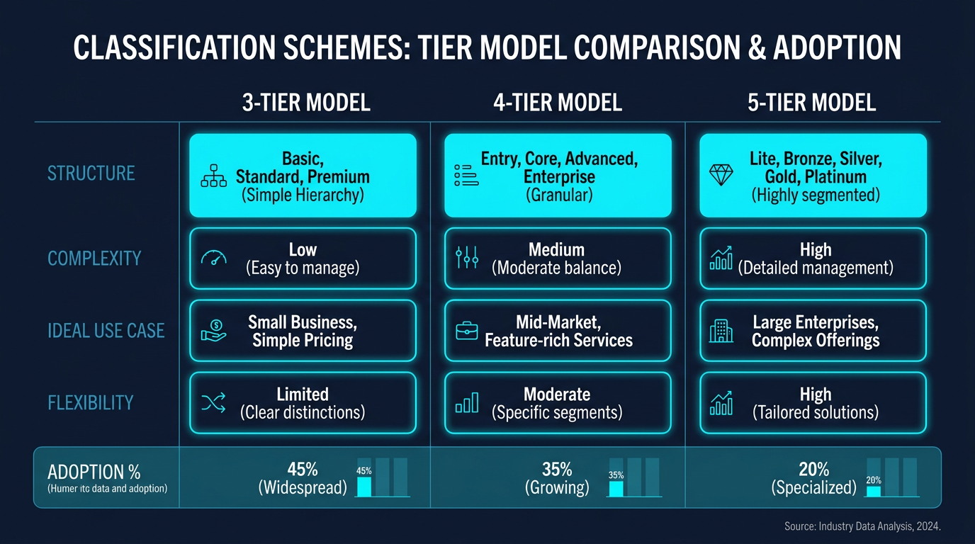 Editorial diagram of data classification with three categories flowing through.