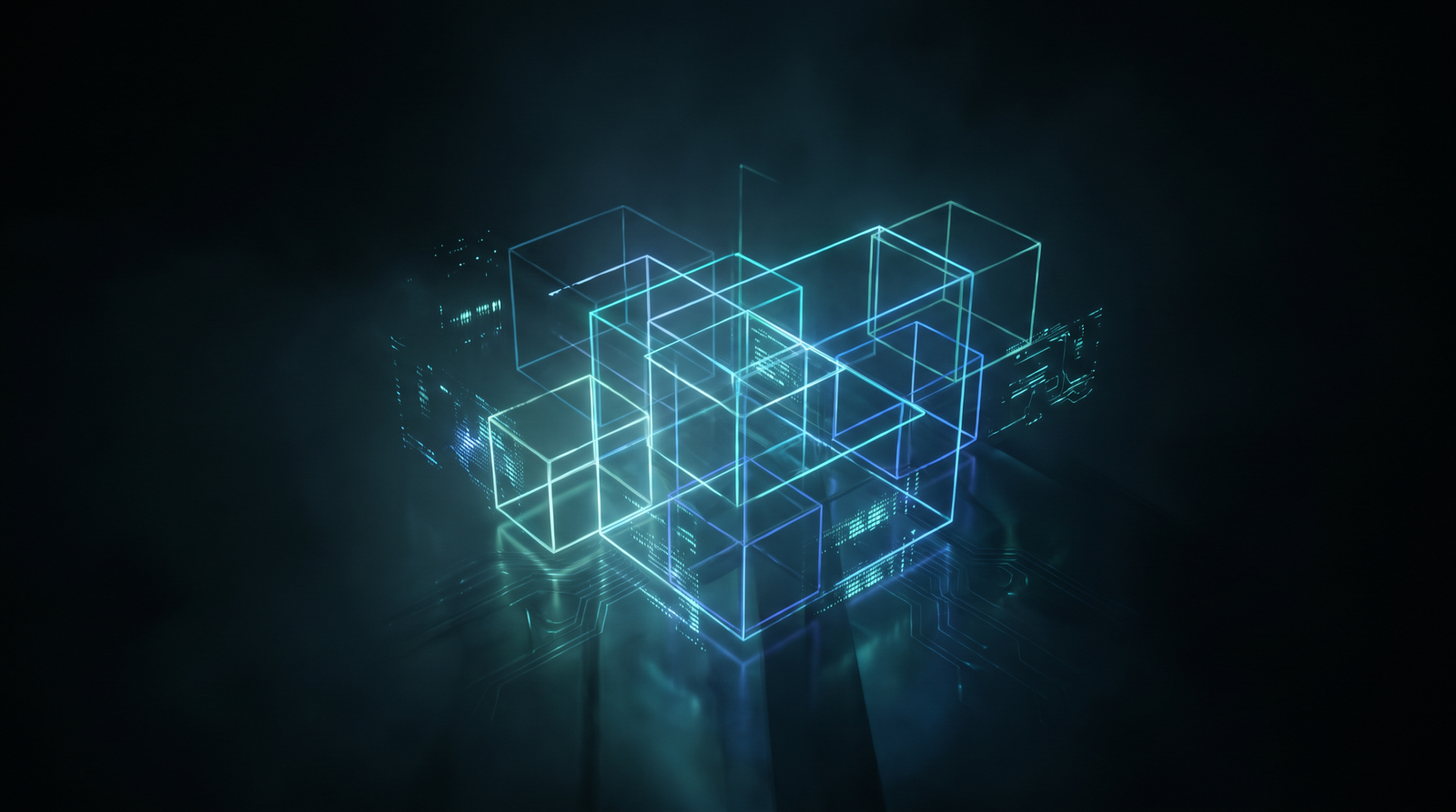 Dark cinematic editorial image for Network Segmentation: A Field Guide for 2026 - abstract cyan digital composition, hacker aesthetic, no text no logos